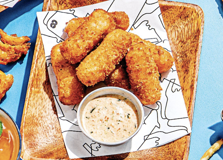 Flatlay of 8 Cut's Mozzarella Nuggets