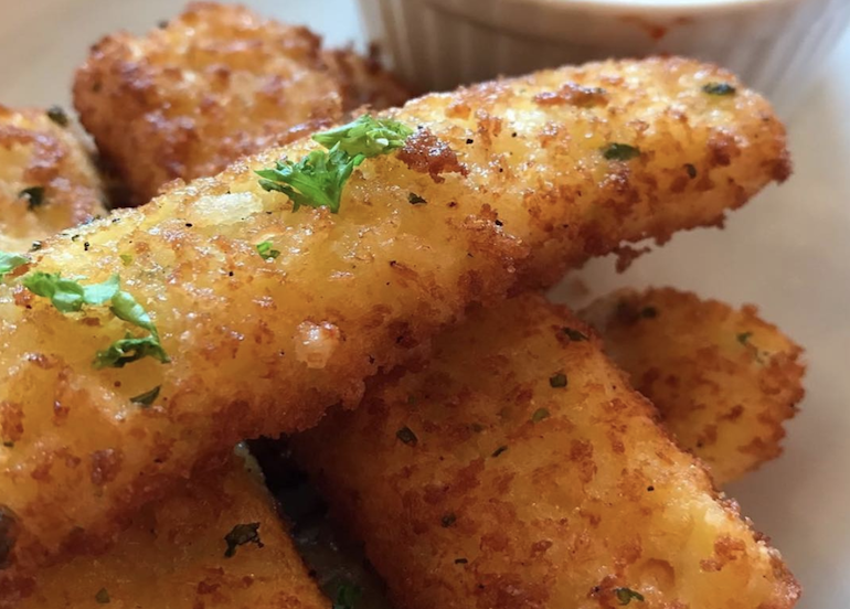 Close-up of Amici's Mozzarella Sticks