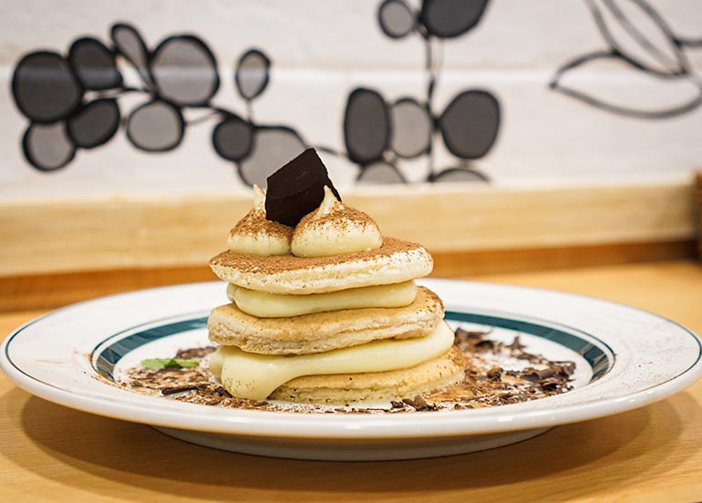 Tiramisu Pancakes from Gram Cafe and Pancakes