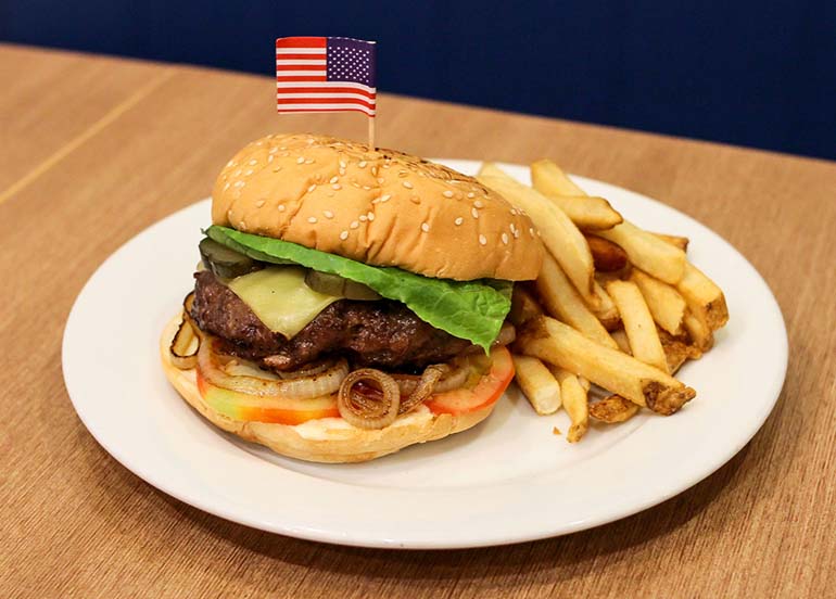 Cheeseburger and Fries from Burgoo