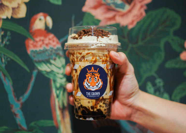 Fire Tiger Milk Tea with crispy brown sugar 