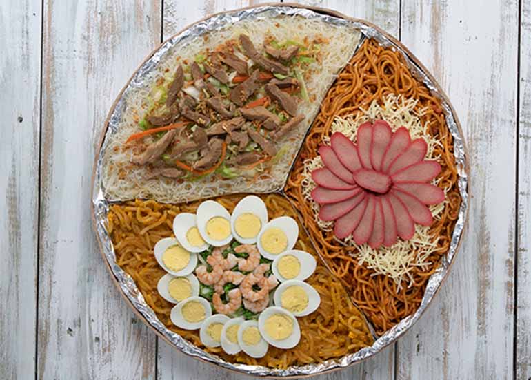 Pancit Malabon, Pancit Puti, and Filipino Spaghetti from Amber