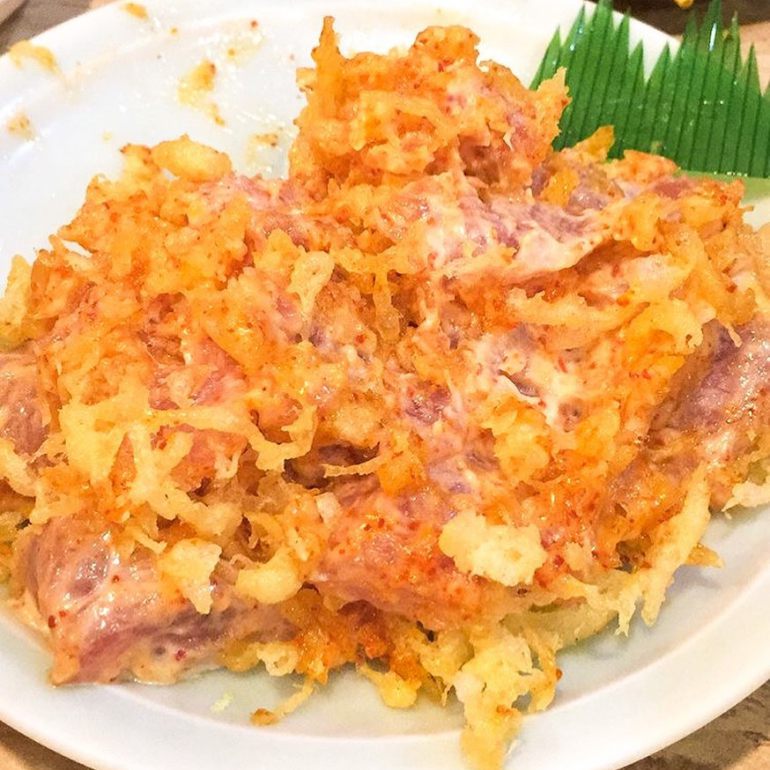 kikufuji izakaya spicy tuna sashimi