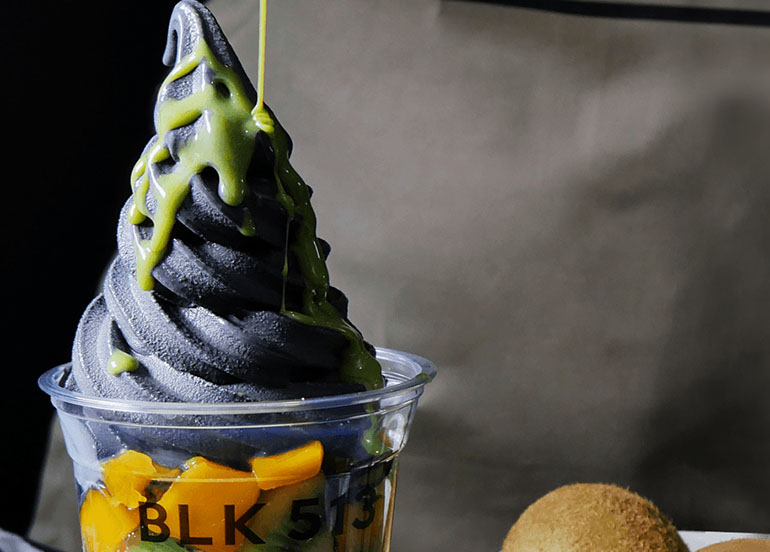 Activated Charcoal-Enhanced Froyo
