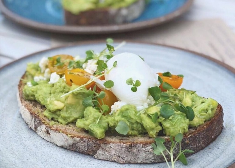 open avocado toast