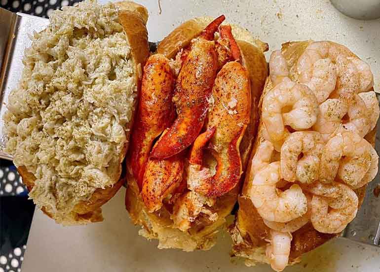 Shrimp, Lobster, and Crab Rolls from Bun Appetit