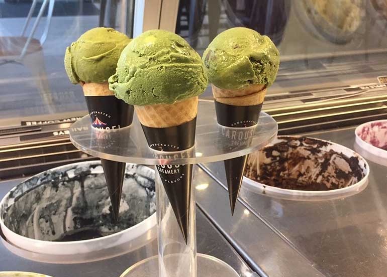 Matcha Ice Cream from Carousel Creamery