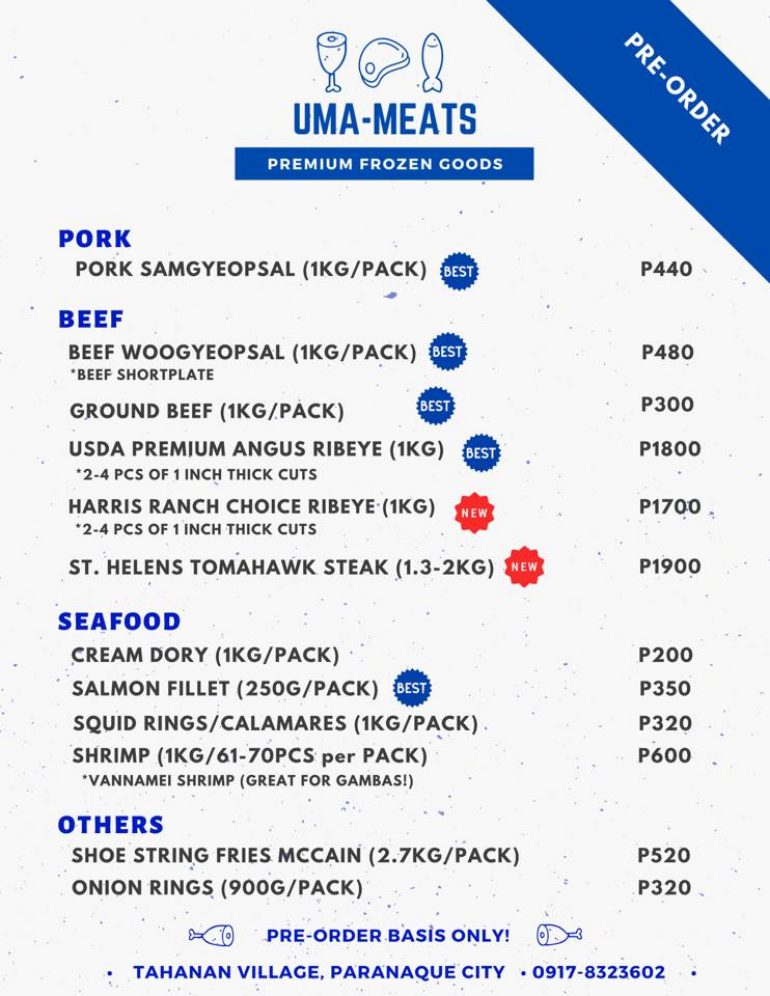 uma-meats price list