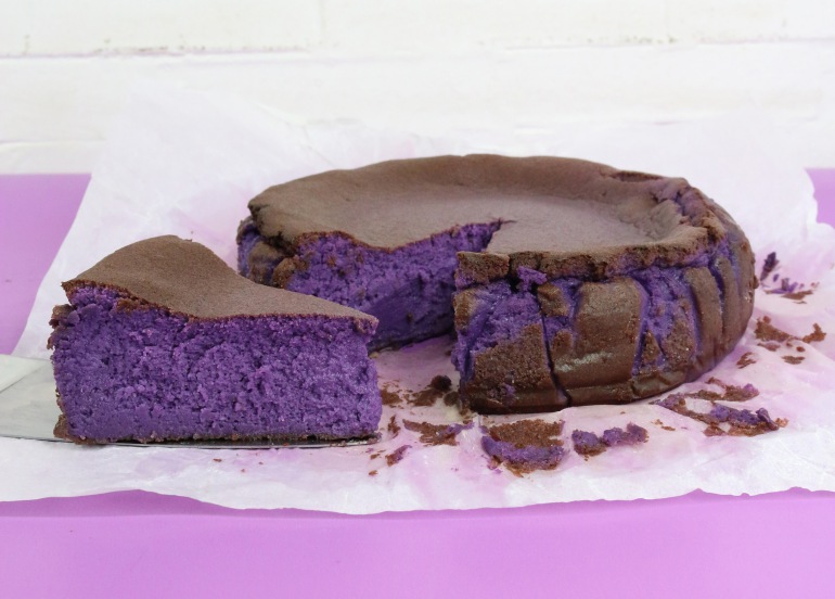 This Ube Basque Burnt Cheesecake is the Best of Both Worlds