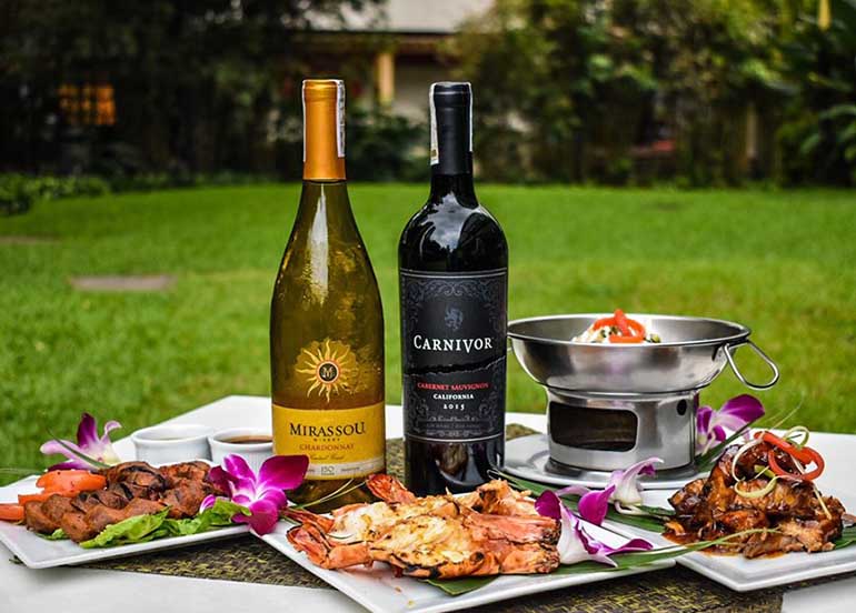 Thai Dishes and Wine from Simply Thai Resto