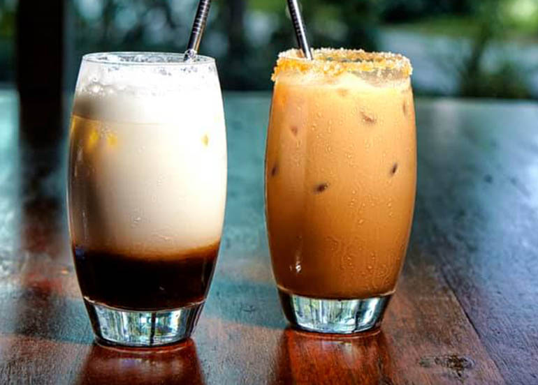 Maple Vanilla Cold Brew & Iced Salted Caramel Latte from Single Origin Osteria