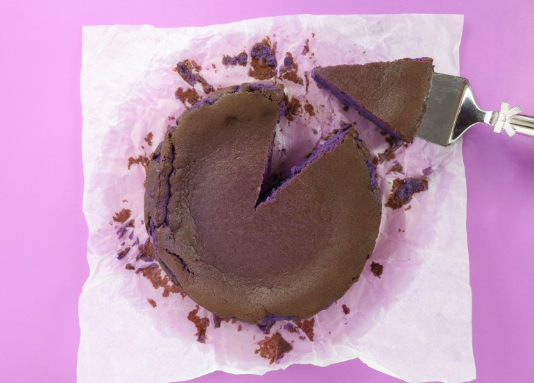 bizu ube basque cheesecake