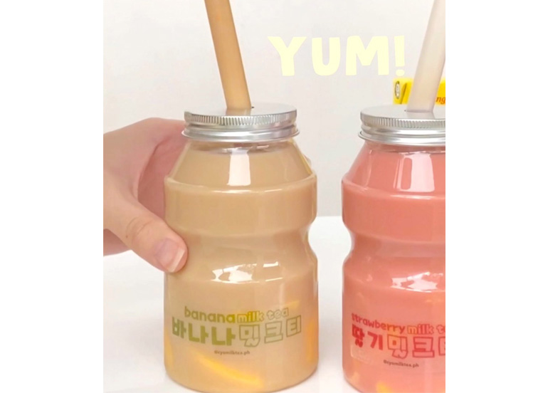 Strawberry and Banana Milk Tea from Create Your Own Milk Tea