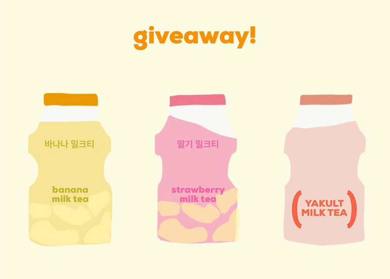 cyomilktea, giveaway, banana, strawberry