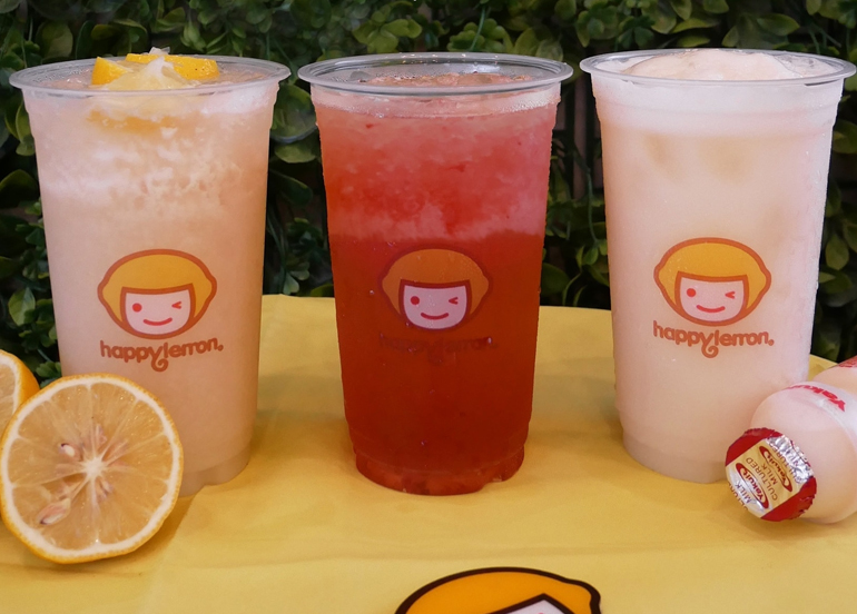 Happy Lemon, Lemon Yakult Cooler, Strawberry Yakult Cooler, Yakult smoothie