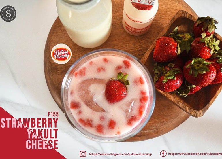 strawberry yakult cheese, kulture diversity