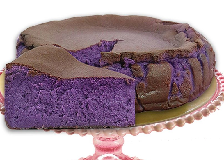 Bizu's Ube Basque Burnt Cheesecake