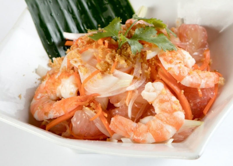 Banana Leaf Shrimp Pomelo Salad