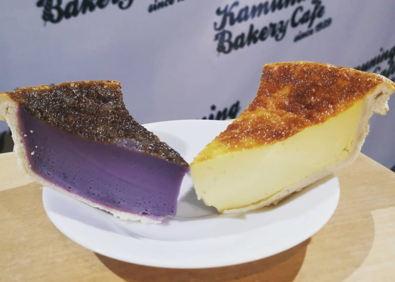 Kamuning Bakery egg pie and ube egg pie