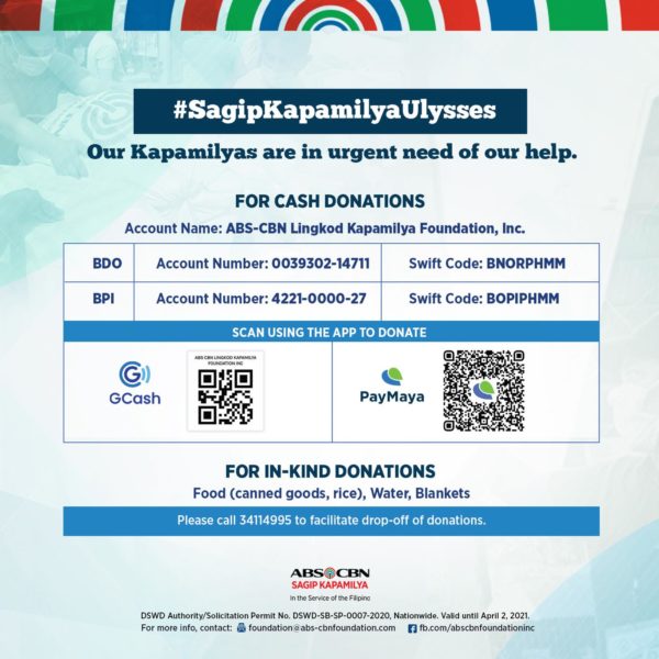ABS-CBN Foundation donation poster