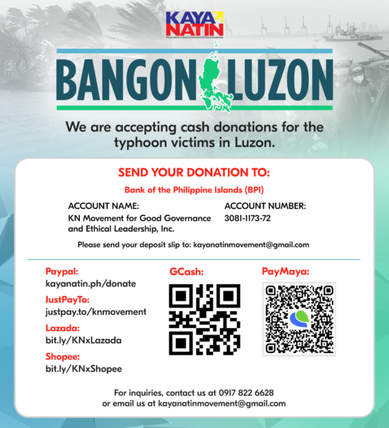 Kaya Natin donation poster