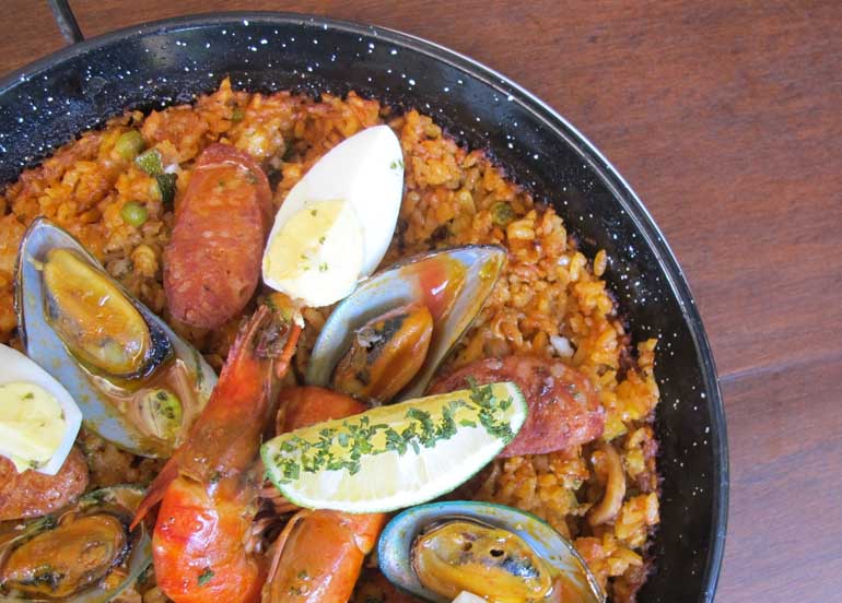 paella, ilustrado