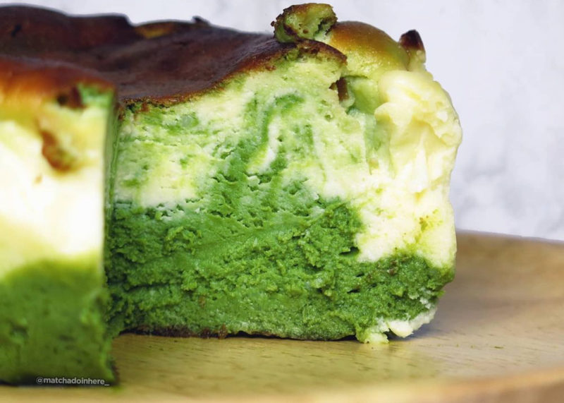 La Creama Matcha Basque Burnt Cheesecake