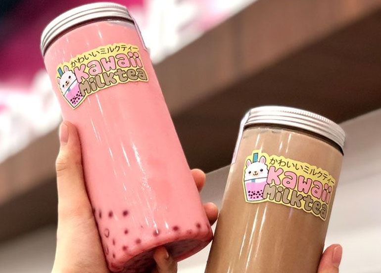 kawaii milk tea, daiso japan food hub