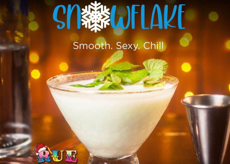 Rue snowflake cocktail