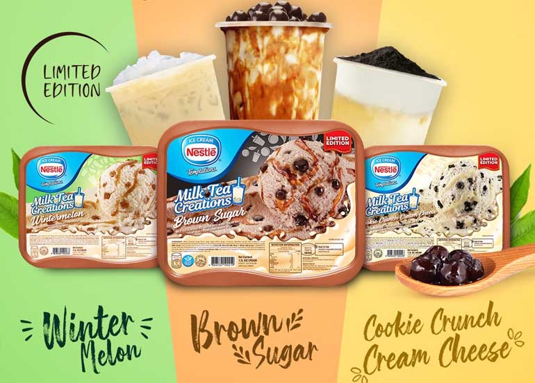 nestle ice cream, milk tea creations