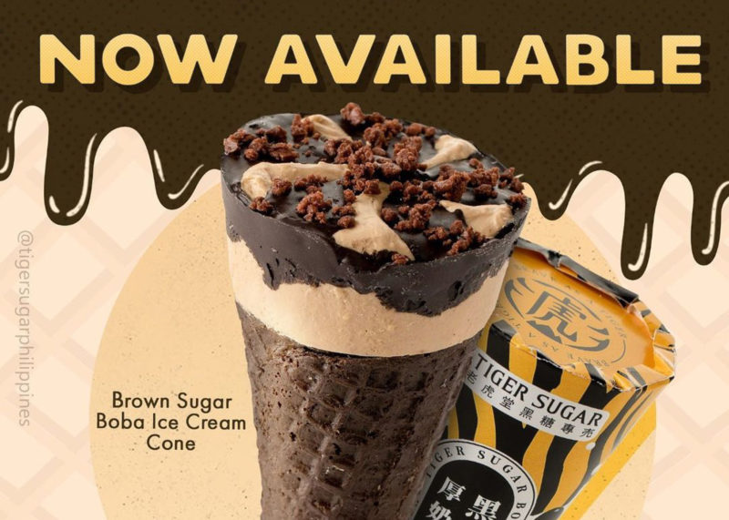 Tiger Sugar Brown Sugar Boba Ice Cream Cone