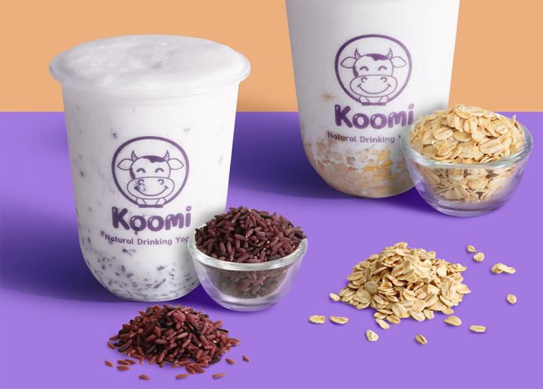 koomi yogurt drink with purple rice