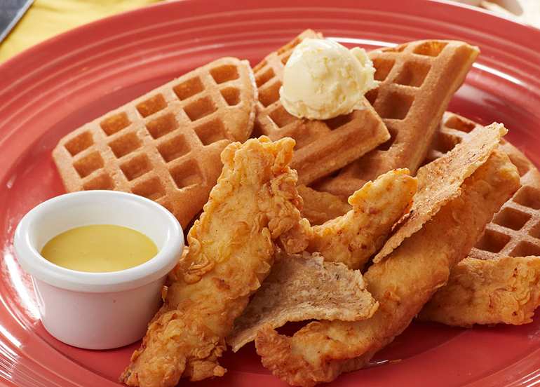 Denny's Fried Chicken and Waffles