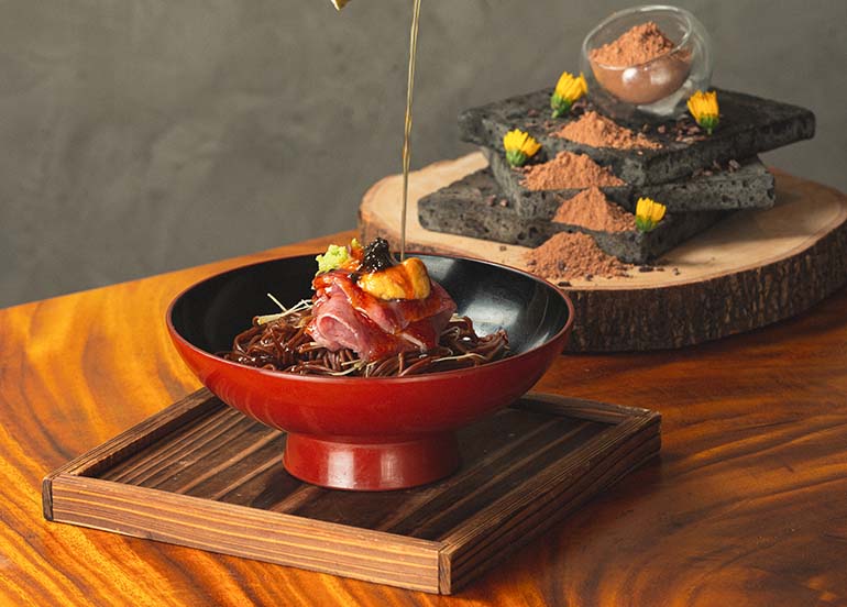 Cacao Butter A4 Wagyu Soba from Kazunori Japanese Restaurant x Auro Chocolate