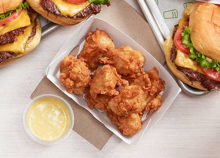 Chicken Bites and Burgers from Shake Shack