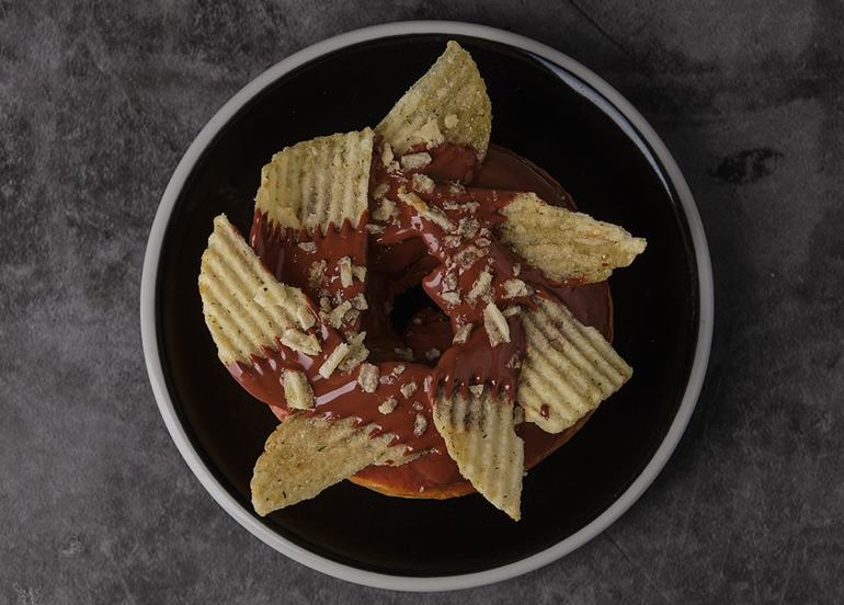 Poison Dark Chocolate Ruffles Donuts