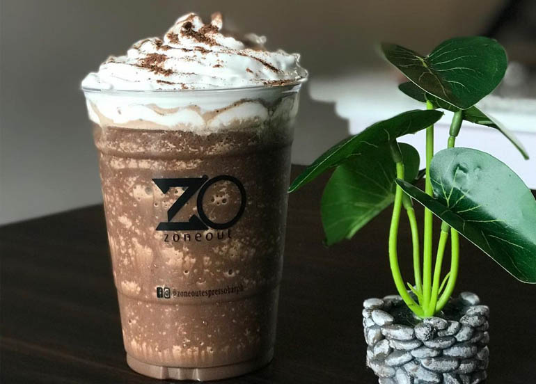mint chocolate frappe, zone out coffee ph