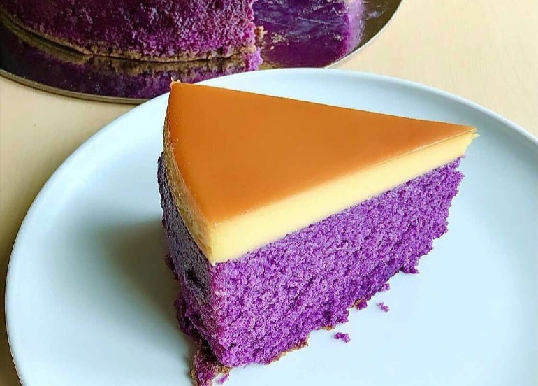 premium cakes ube leche flan