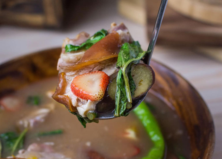 Empacho Sinigang na Lechon with Strawberry