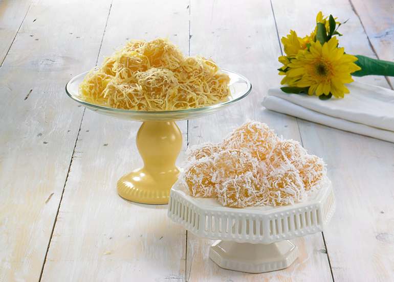 Amber Pichi-Pichi with Cheese and Niyog