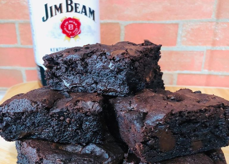 drunk baker whiskey brownies