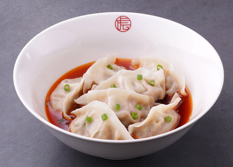 chili oil dumplings, mazendo