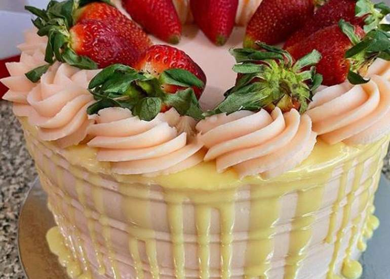 Zoe's Sweet Creations Vegan Strawberry Cake