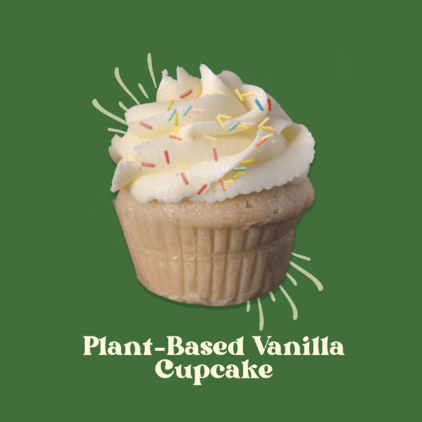 Plant-Based Vanilla Cupcake with Vegan Buttercream Frosting