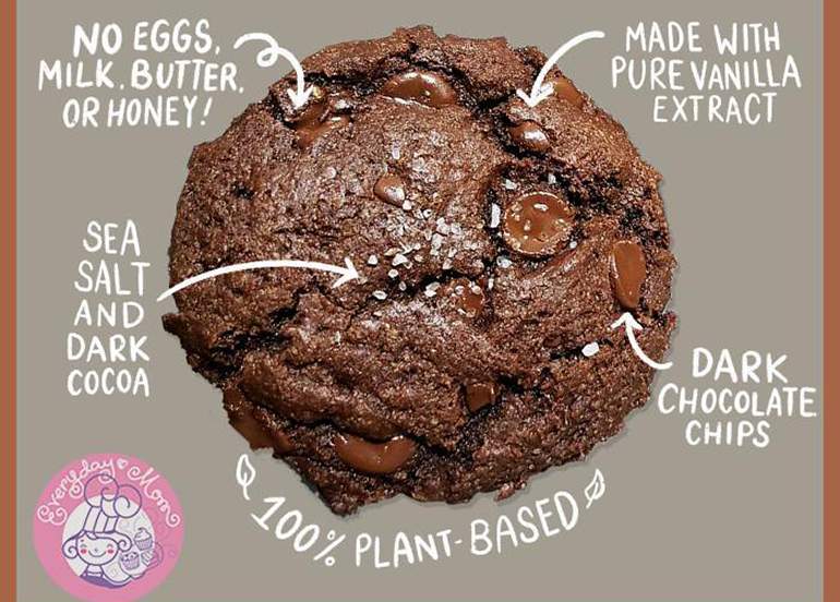 Everyday Mom Plant-Based Sea Salt Dark Chocolate Cookies