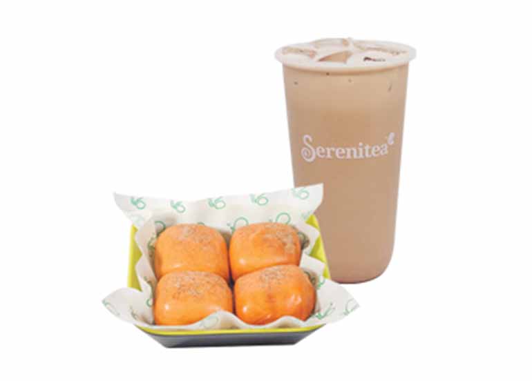 Fried Mantou and Hokkaido Milk tea from Serenitea