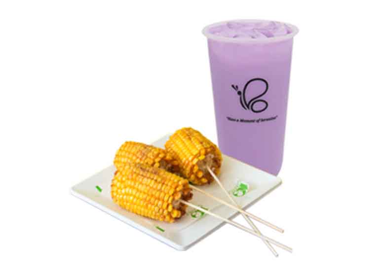 Taro Lover Milk Tea and Pepper Corn from Serenitea