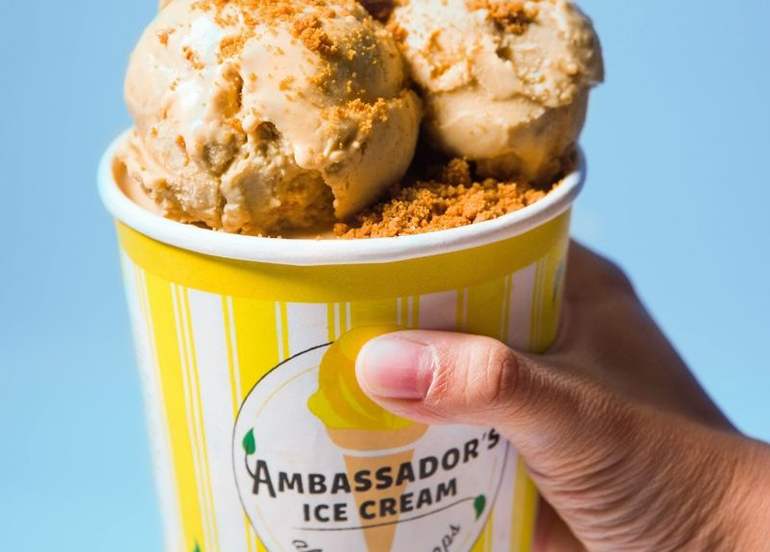 Ambassador's Ice Cream Mango Biscoff Gelato Vegan
