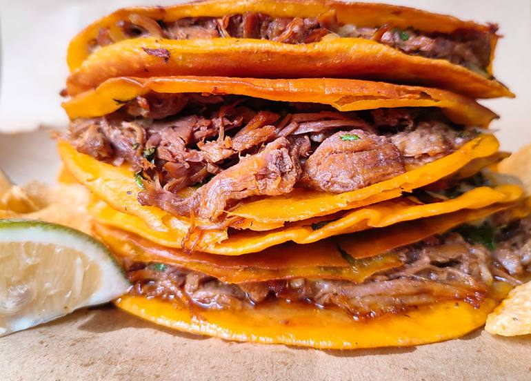 La Guada Beef Chicken Birria Tacos