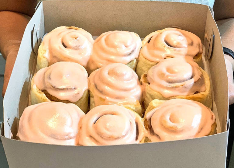 Pink Bakes Co. cinnamon rolls